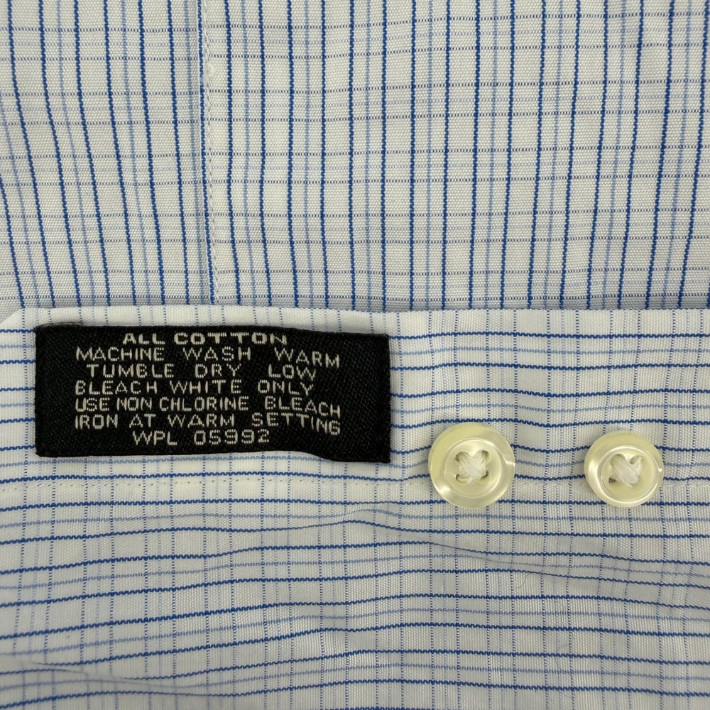 JOS A Bank Classic Collection 16-33 Blue Plaid‎ Button Down Dress Shirt Mens - Picture 7 of 9